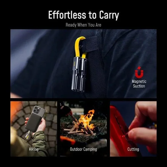 AOHI Prometheus 3-in-1 Titanium EDC Tool Cable _ yellow